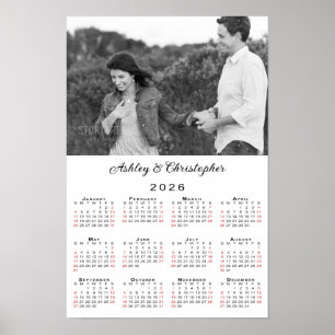 Eleganter Foto-Kalender 2026 Poster