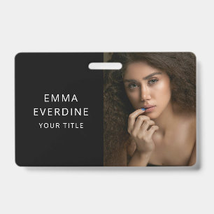Eleganter Foto-Name-Titel  Ausweis