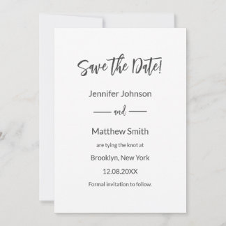 Eleganter Foto-Overlay-Text Hochzeit Terminankündi Einladung