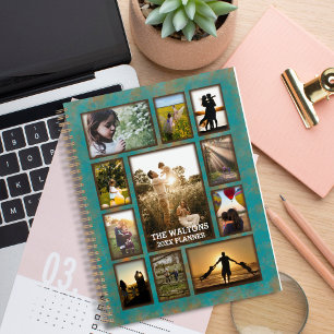 Eleganter Foto-Planer für Kupfer und Aquamarine R Planer