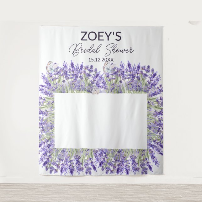 Eleganter Foto-Stand im Brautparty Wandteppich (Vorderseite)