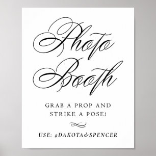 Eleganter Foto-Stand Stricken einer Pose   Schwarz Poster
