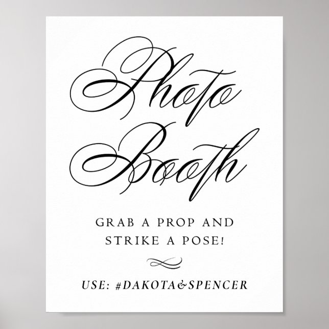 Eleganter Foto-Stand Stricken einer Pose | Schwarz Poster (Vorne)