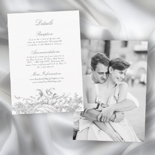 Eleganter französischer Rokoko Begleitkarte