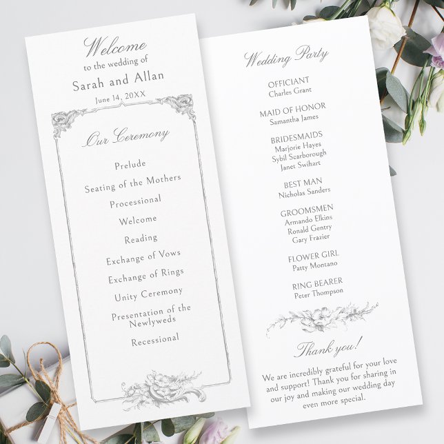 Eleganter französischer Rokoko Floral Programm (Von Creator hochgeladen)