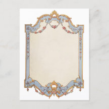 Eleganter französischer Vintage-Rahmen Blaugold-Ro