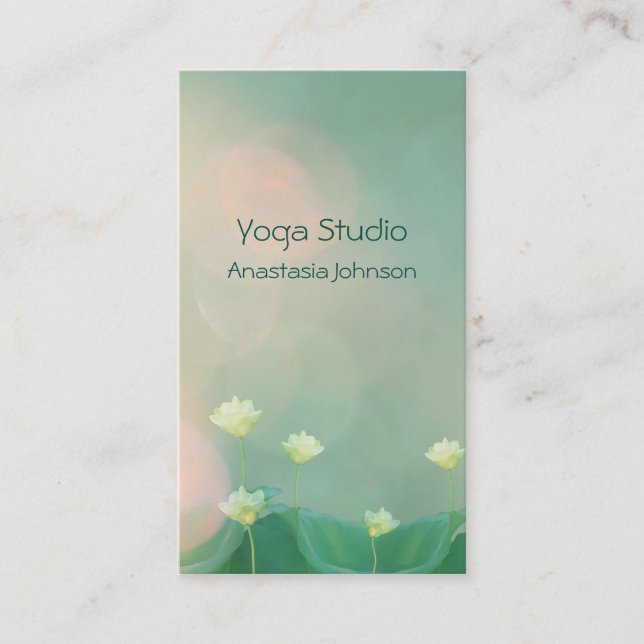 Eleganter friedlicher ruhiger Lotosweicher Terminkarte (Vorderseite)