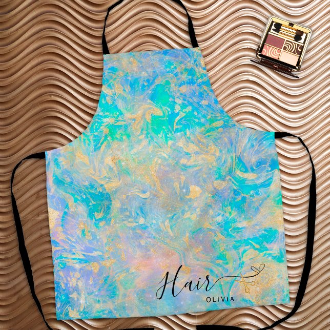 Eleganter Friseur Opal Stone Friseurname Schürze (Von Creator hochgeladen)