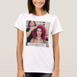 Eleganter Friseur Salon Individuelle Name T-Shirt