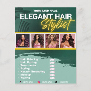 Eleganter Friseur Stylist Salon Makeup Waxing Flye Flyer