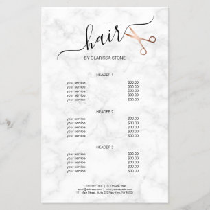 Eleganter Friseursalon der modernen Rose Flyer