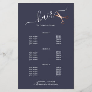 Eleganter Friseursalon der modernen Rose Flyer