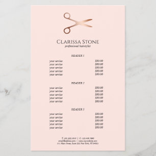 Eleganter Friseursalon der modernen Rose Flyer