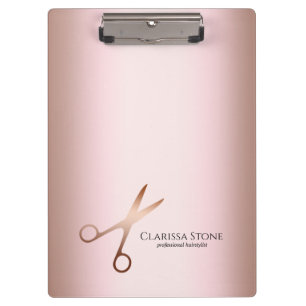 Eleganter Friseursalon der modernen Rose Klemmbrett