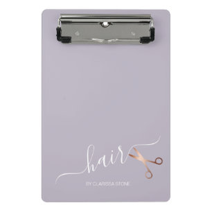 Eleganter Friseursalon der modernen Rose Mini Klemmbrett