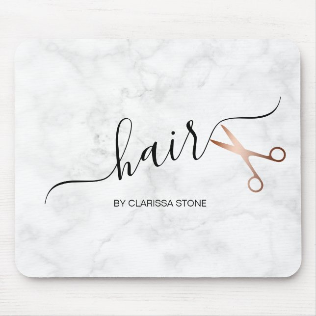 Eleganter Friseursalon der modernen Rose Mousepad (Vorne)