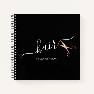 Eleganter Friseursalon der modernen Rose Notizbuch