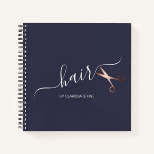 Eleganter Friseursalon der modernen Rose Notizbuch