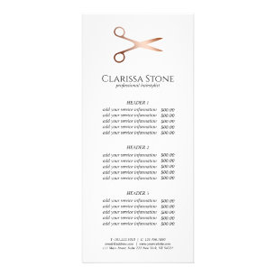 Eleganter Friseursalon der modernen Rose Werbekarte