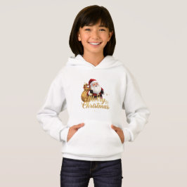 Eleganter Frohe Weihnachten Weihnachtsmann Hoodie