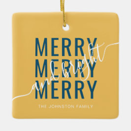 Eleganter fröhlicher und heller Weihnachtsurlaub Keramikornament