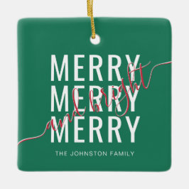 Eleganter fröhlicher und heller Weihnachtsurlaub Keramikornament