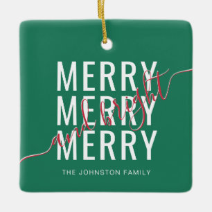 Eleganter fröhlicher und heller Weihnachtsurlaub Keramikornament
