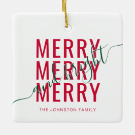 Eleganter fröhlicher und heller Weihnachtsurlaub Keramikornament