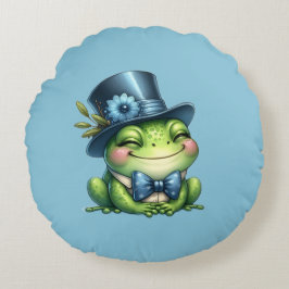Eleganter Frosch Rundes Kissen