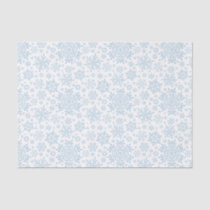 Eleganter Frostblauer Schneestern (Weiß) Seidenpapier