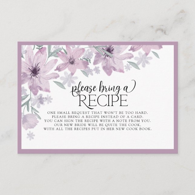 Eleganter Frühling florale Bitte bringen Sie ein R Begleitkarte (Vorderseite)