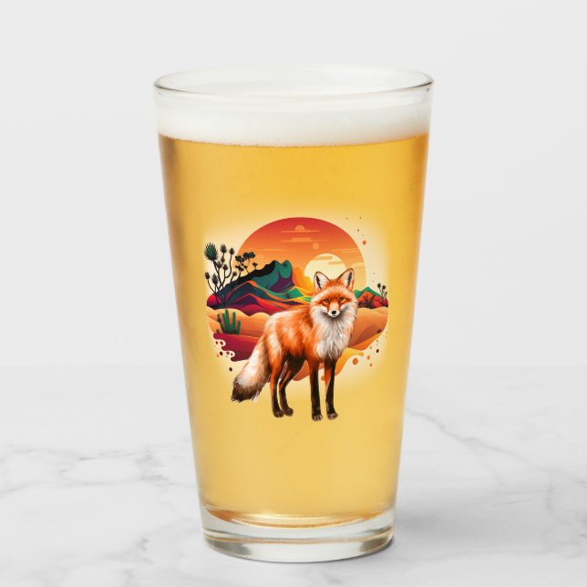 Eleganter Fuchs-Becher Glas (Vorne (Gefüllt))