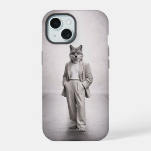 Eleganter Fuchs im hellen modernen Anzug Portrait iPhone 15 Hülle