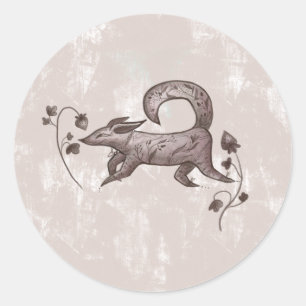 eleganter Fuchs Runder Aufkleber