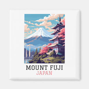 Eleganter Fuji Japan Reise Kunst Magnet