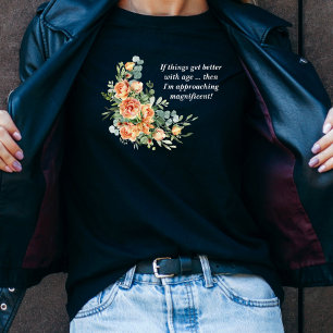 Eleganter Fun Floral 50. Geburtstag T - Shirt (Viv