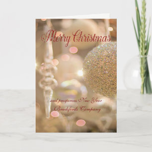 Eleganter funkelnder Weihnachtsball, Firma Feiertagskarte