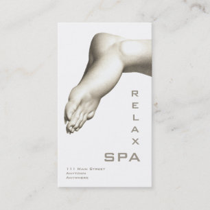 Eleganter Fuß - Karte für SPA, Pediküre, Reflexzon