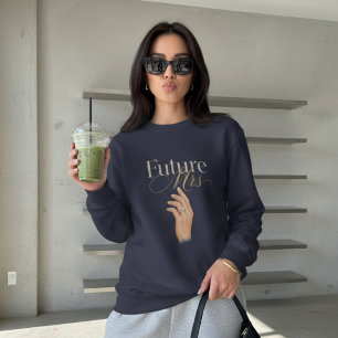 Eleganter "Future Mrs"-Diamantring für Damen Sweatshirt