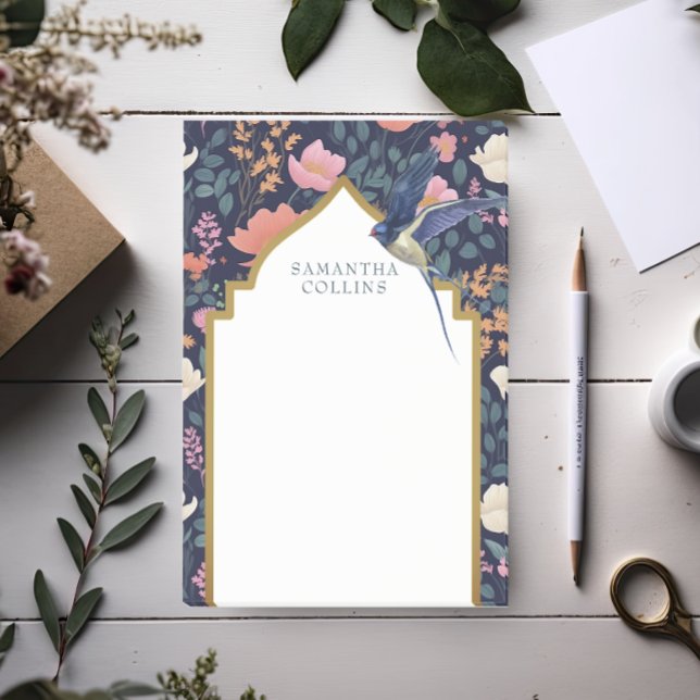 Eleganter Garten Schlucken Vintag Post-it Klebezettel (Von Creator hochgeladen)