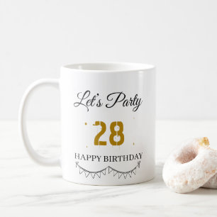 Eleganter Geburtstag-Kaffeebecher mit modernem Sch Kaffeetasse