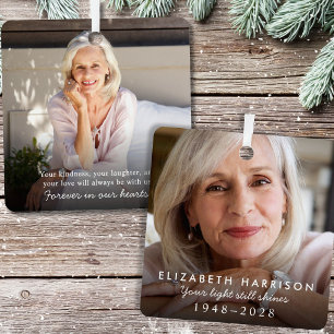 Eleganter Gedenkfoto-Weihnachten Ornament Aus Metall