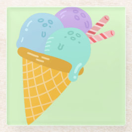 Eleganter Gelato Glass Untersetzer