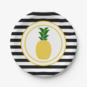 Eleganter Gelber Ananas Pappteller