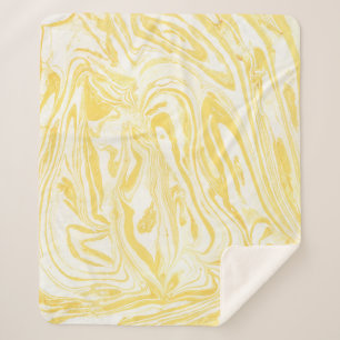 Eleganter Gelber Marmor: HandGezeichnet Textur Sherpadecke