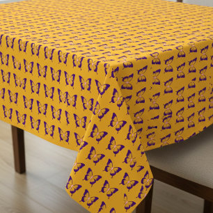 Eleganter gelber Schmetterling Kunst Druck Tischde Tischdecke
