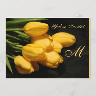 Eleganter Gelber Tulip Jedem Anlass Einladung