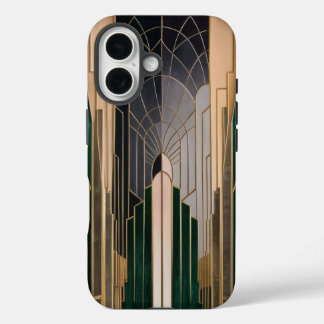 Eleganter geometrischer architektonischer Rundgang iPhone 16 Hülle