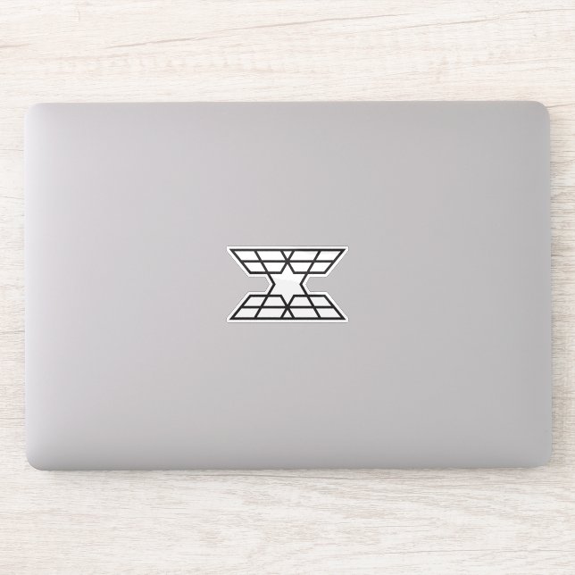 Eleganter geometrischer Buchstabe X mit Stern Aufkleber (Computer)