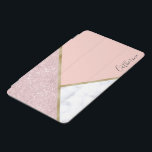 Eleganter geometrischer Glitzer aus Goldgold in Ro iPad Mini Hülle<br><div class="desc">Stilvolles geometrisches Design mit Imitaten Rose Gold Glitzer,  Gold und weißem Marmor.</div>